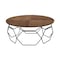 Armen Living Cosmo Walnut Veneer Coffee Table with Black Metal Base LCCOCOWA - alternate 3